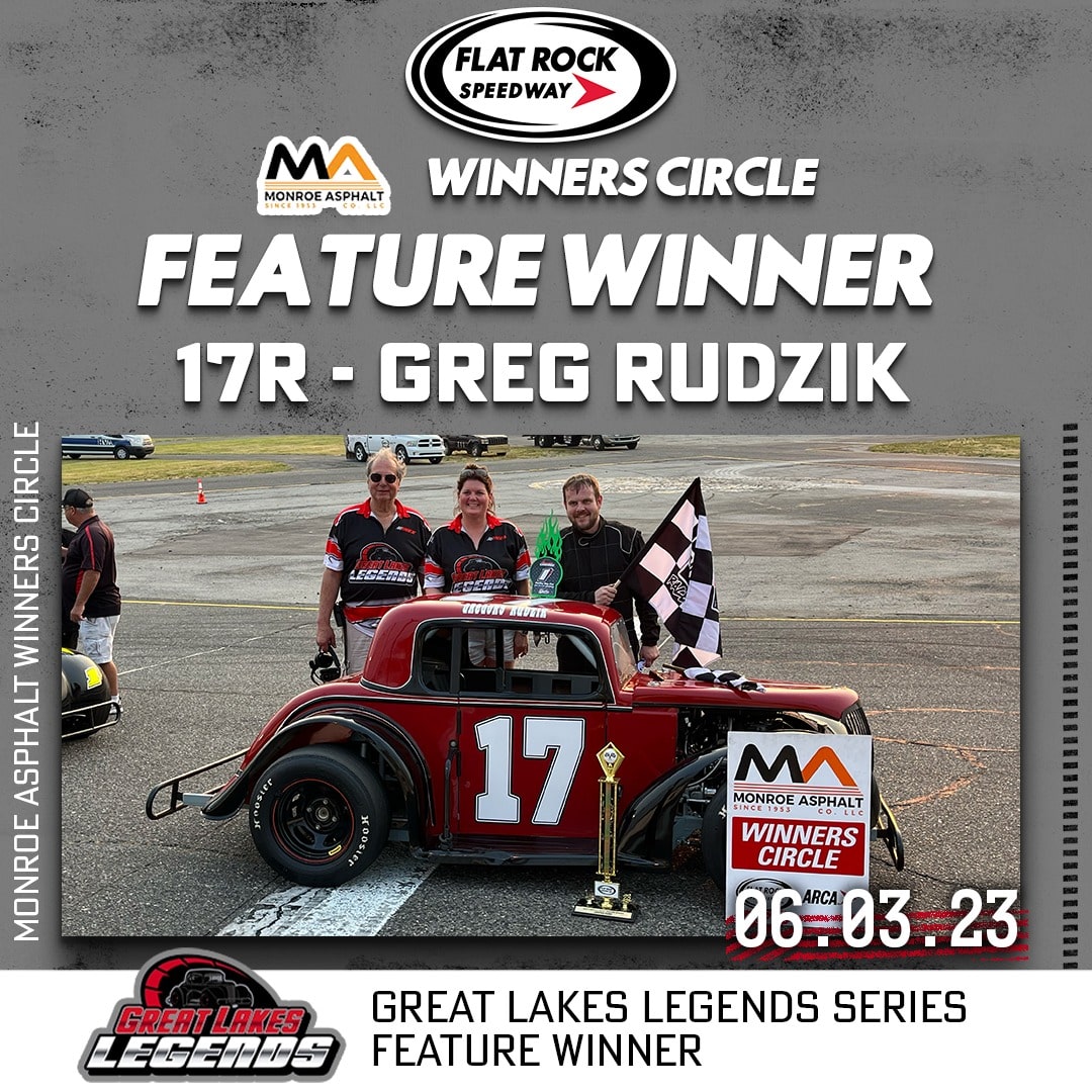 Greg Rudzik Wins In GLLS Debut at Flat Rock Speedway (Race 2 Results)