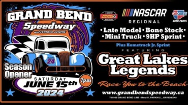 Race Day Itinerary for Grand Bend Speedway (Race 2)